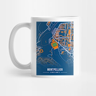 Map Design of Stade de la Mosson Mug